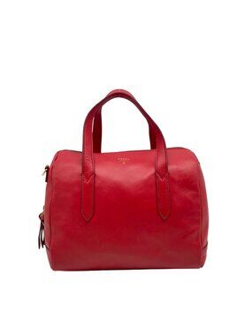 Fossil Red Sydney Leather Crossbody Bag